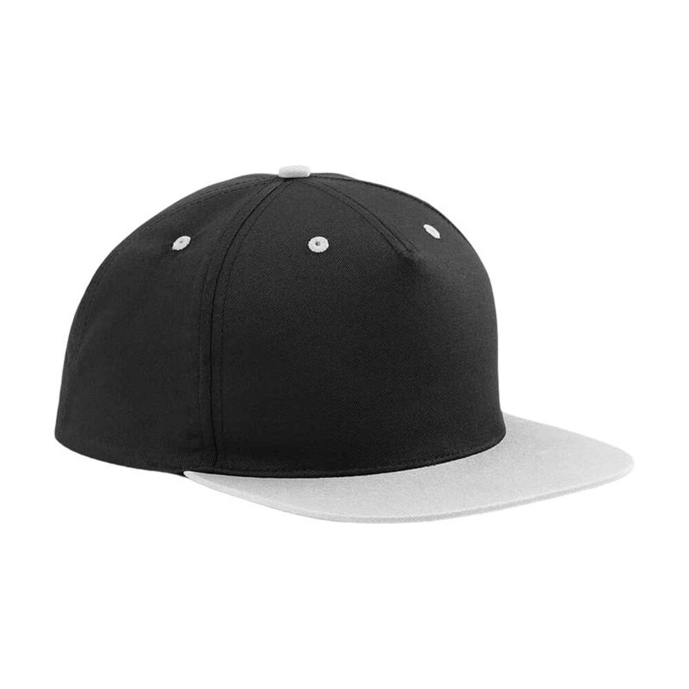 Beechfield Contrast 5 Panel  Cap / Black/Gray